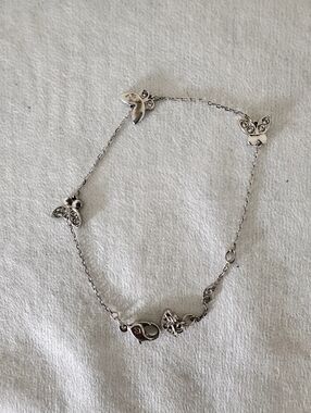 Swarovski Silver Butterfly Crystal Link Bracelet